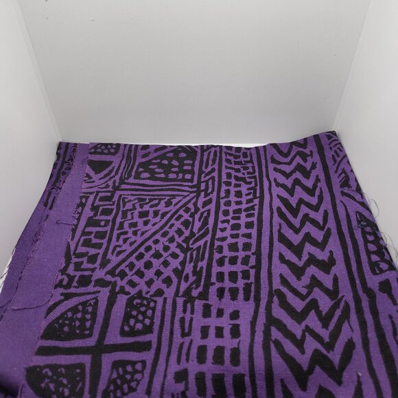 Purple and black abstract barkcloth - Picture 3 of 3